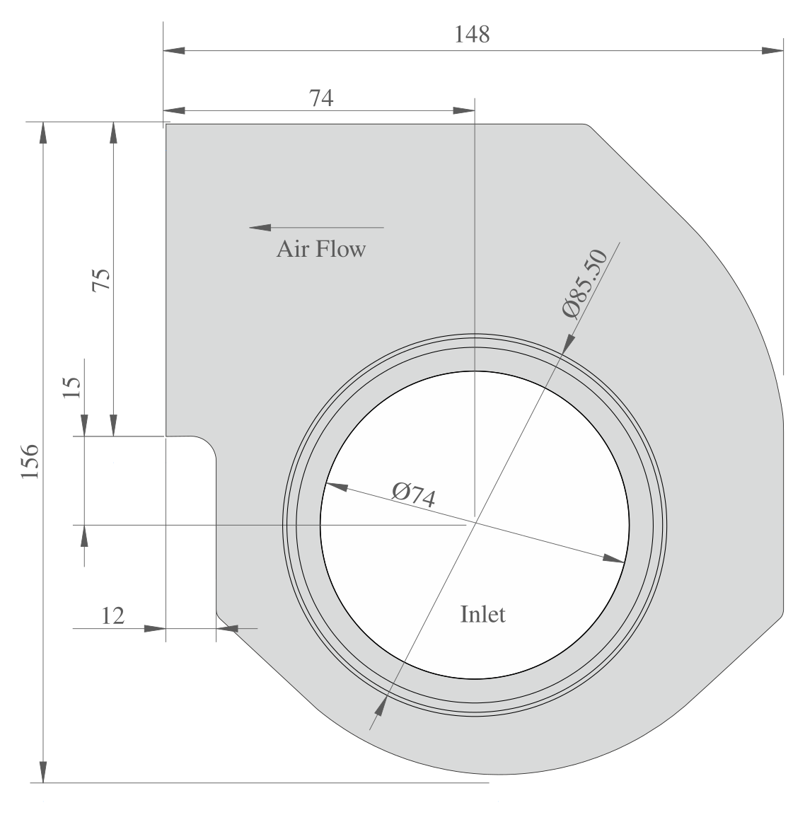 100-CFM-Centrifugal-Blower-Top-View
